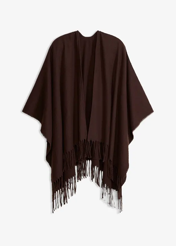 Poncho mit Fransen, bonprix