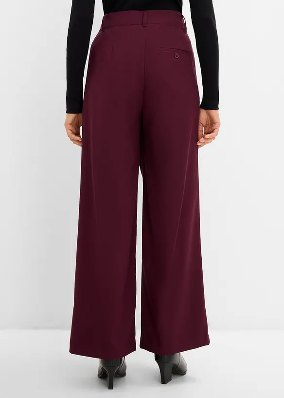 Pantalon large &agrave; pinces, fluide, bonprix