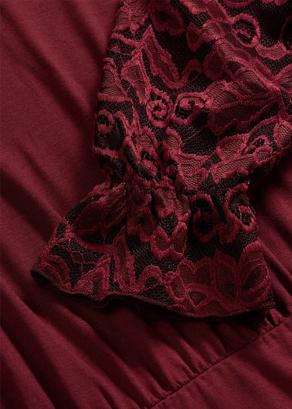 T-shirt &agrave; manches longues en dentelle, bonprix