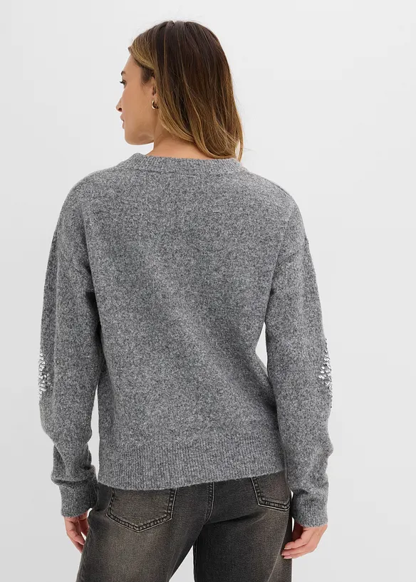 Pullover mit Pailletten-Applikation, bonprix