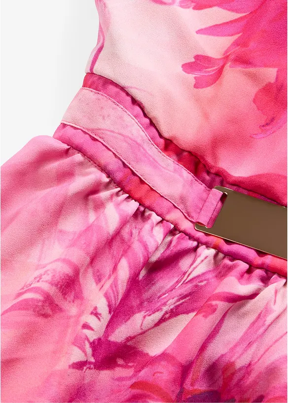 Chiffonkleid mit Kragen und Taillen-Einsatz, bonprix