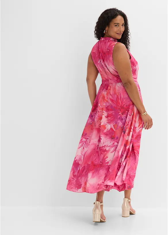 Chiffonkleid mit Kragen und Taillen-Einsatz, bonprix