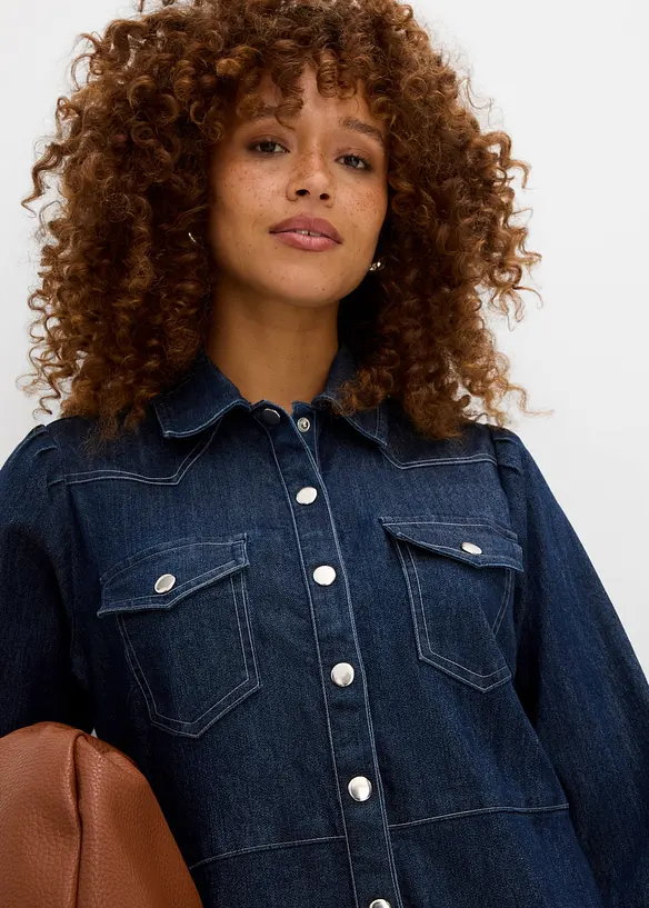 Robe courte en jean, bonprix