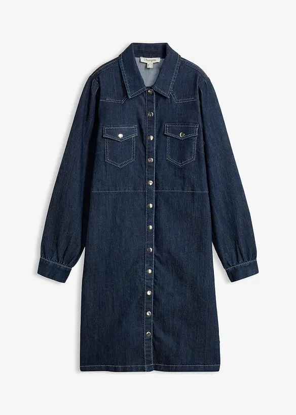 Robe courte en jean, bonprix