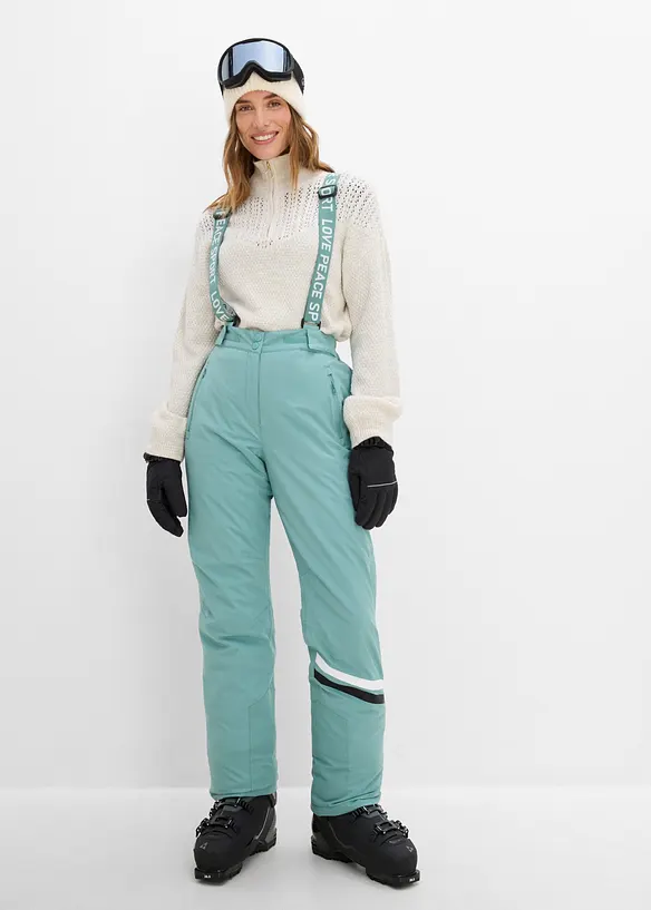 Ski Funktions-Thermohose mit abnehmbaren Tr&auml;gern, wasserdicht, bonprix