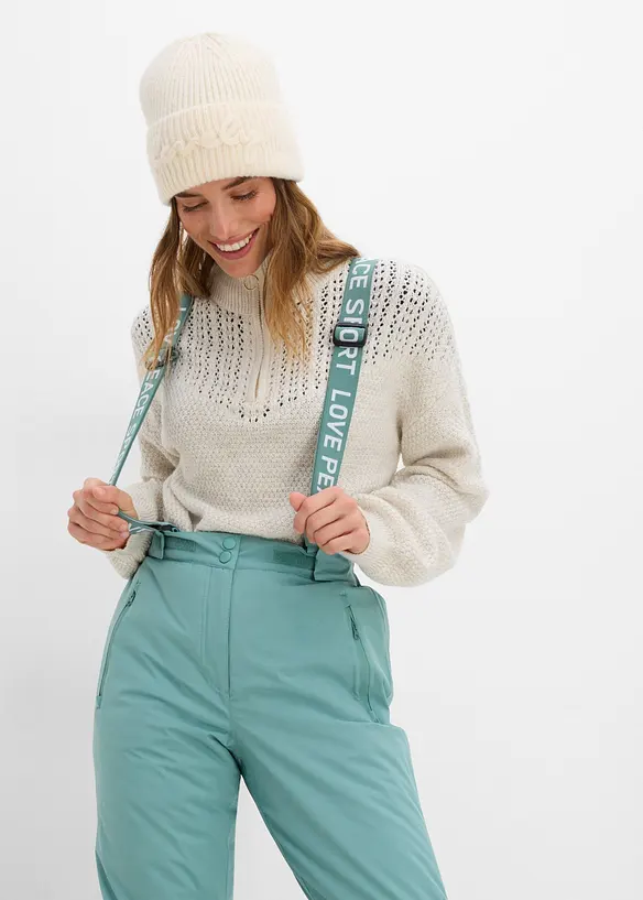 Ski Funktions-Thermohose mit abnehmbaren Tr&auml;gern, wasserdicht, bonprix