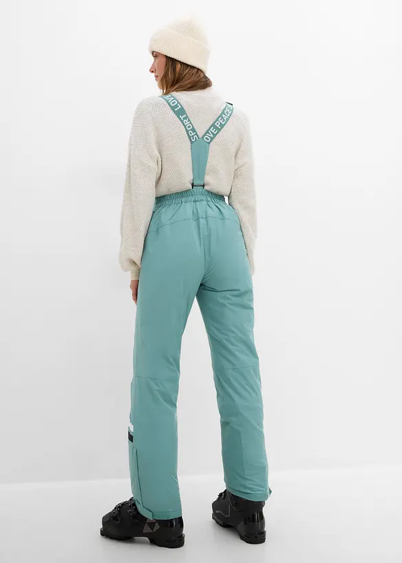 Ski Funktions-Thermohose mit abnehmbaren Tr&auml;gern, wasserdicht, bonprix