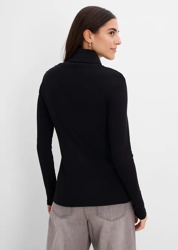Rollkragenshirt aus reiner Baumwolle, bonprix