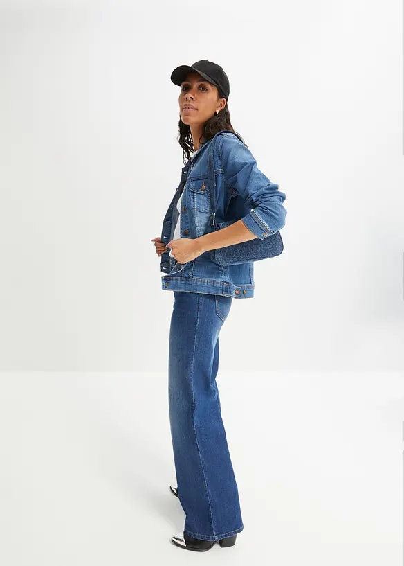 Veste en jean extensible, basique, bonprix