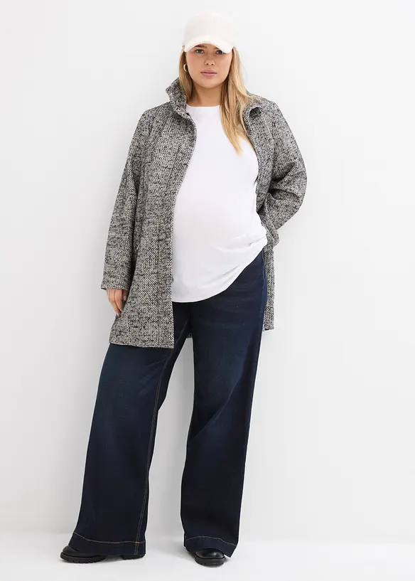 Wide-Leg-Jeans Mid Waist, Bequembund, bonprix