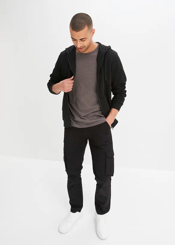 Sweat zipp&eacute; &agrave; capuche, regular, bonprix