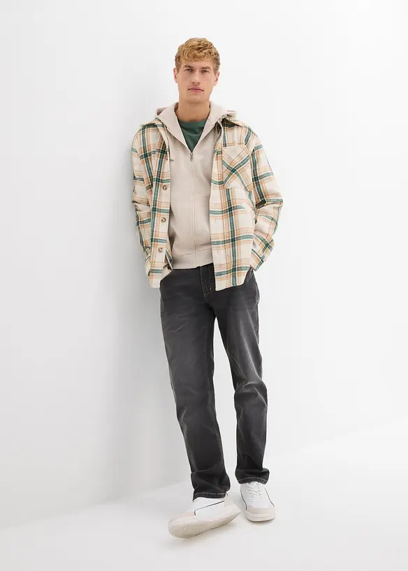 Kapuzen-Sweatjacke aus weichem Baumwoll-Mix, bonprix