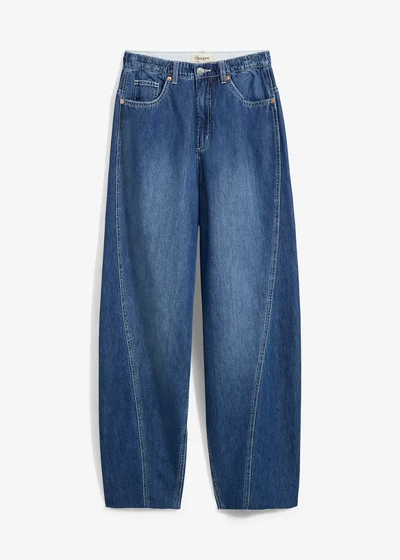 Jean ballon, taille haute, ultra-doux, bonprix