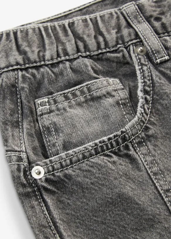 Barrel-Jeans Mid Waist, cropped, bonprix