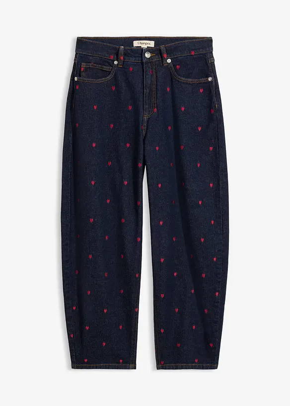 Barrel-Jeans High Waist, bonprix