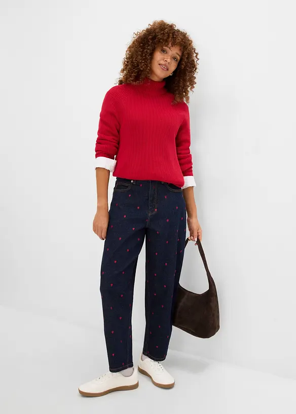 Barrel-Jeans High Waist, bonprix