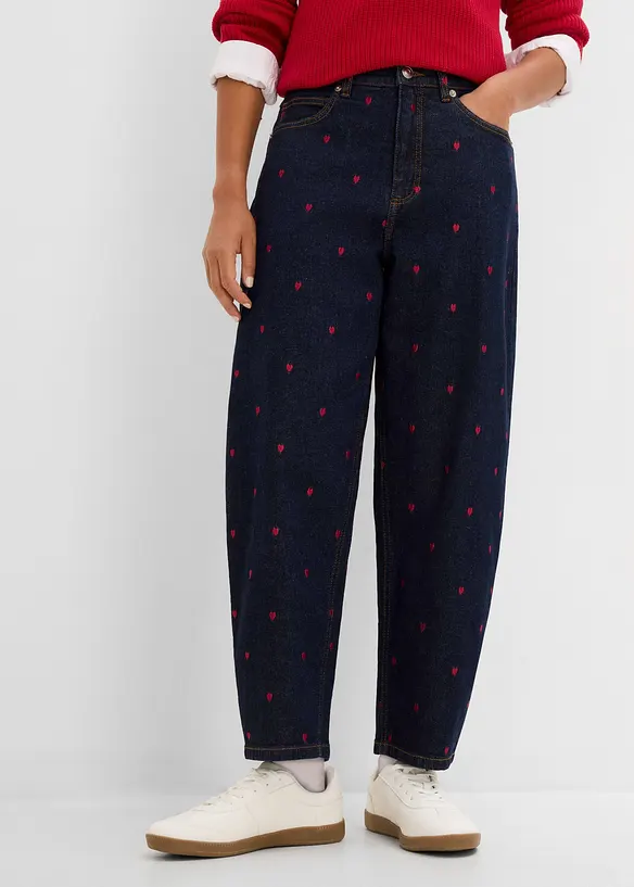 Barrel-Jeans High Waist, bonprix