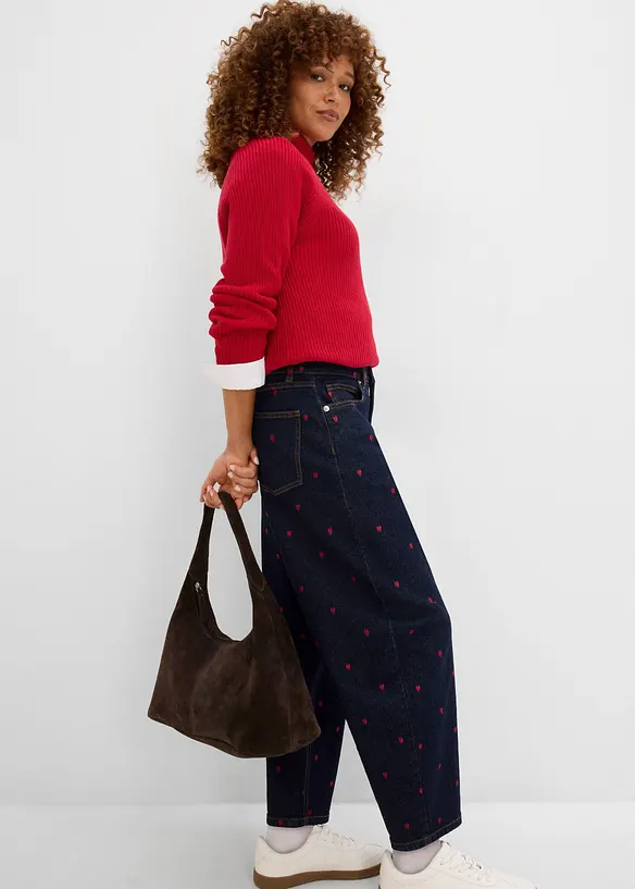 Barrel-Jeans High Waist, bonprix