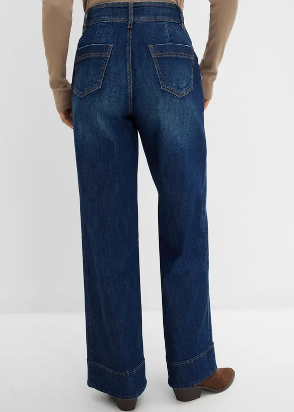 Wide-Leg-Jeans High Waist, bonprix