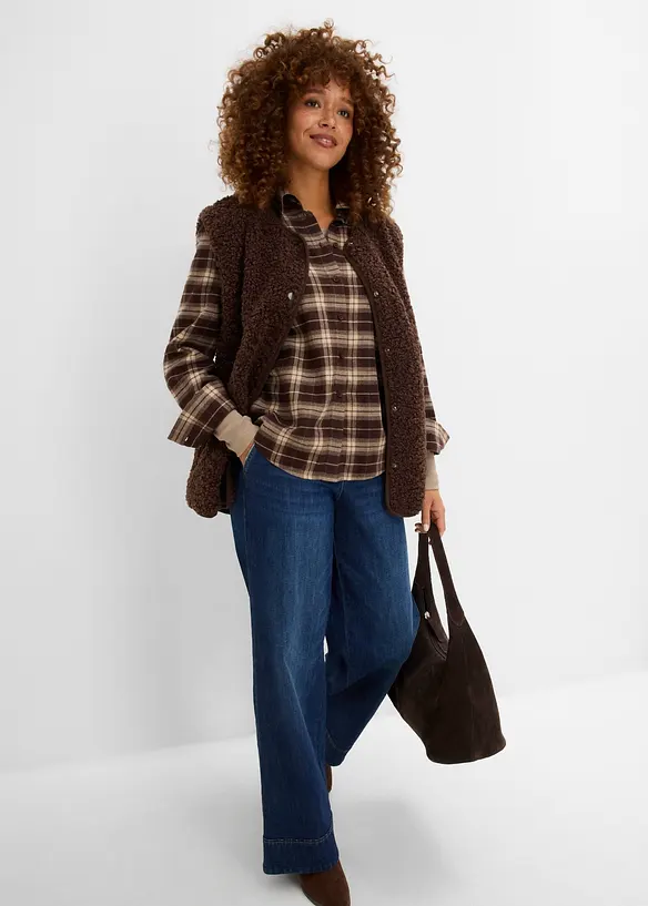 Wide-Leg-Jeans High Waist, bonprix