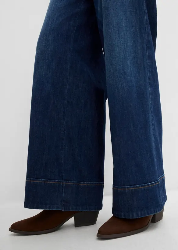 Wide-Leg-Jeans High Waist, bonprix