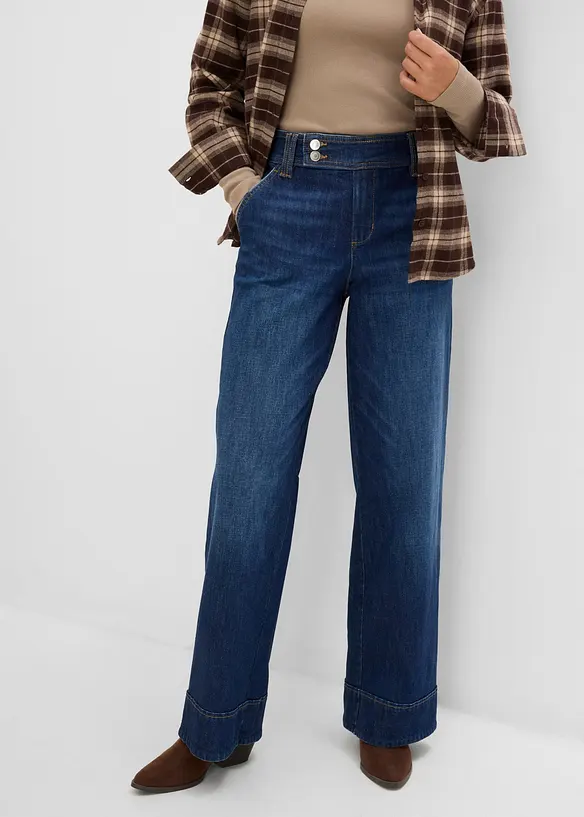 Wide-Leg-Jeans High Waist, bonprix