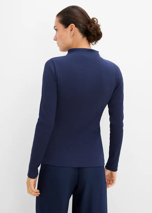 Geripptes Langarmshirt, bonprix