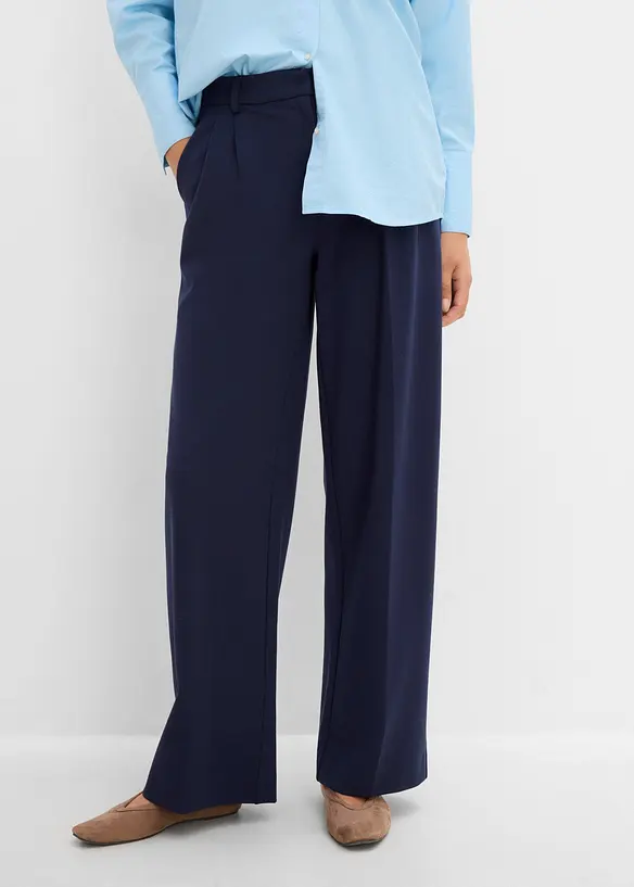Bundfaltenhose aus bequemen Punto di Roma, bonprix