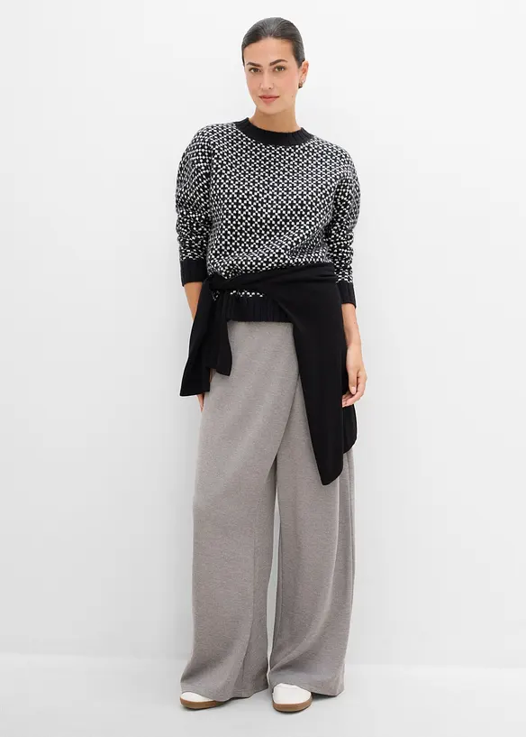 Grobstrick-Pullover mit Jacquardmuster, bonprix