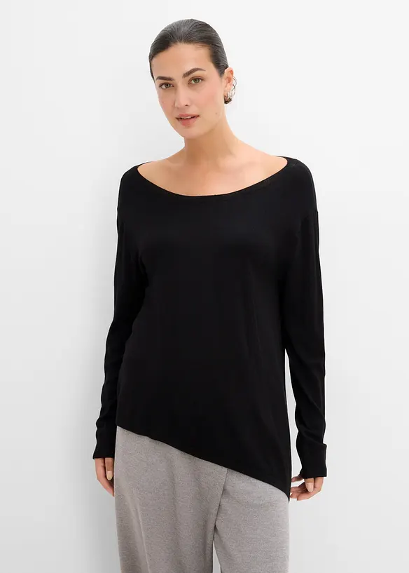 Feinstrickpullover aus feinem Viskose-Mix, bonprix