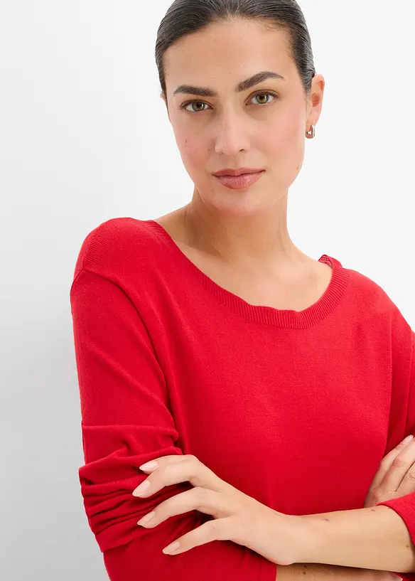 Pull en fine maille, viscose majoritaire, bonprix