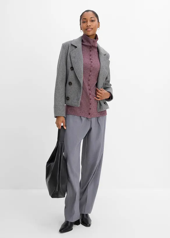 Langarmshirt mit Knopfleiste, bonprix