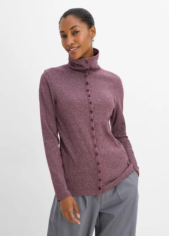 Langarmshirt mit Knopfleiste, bonprix
