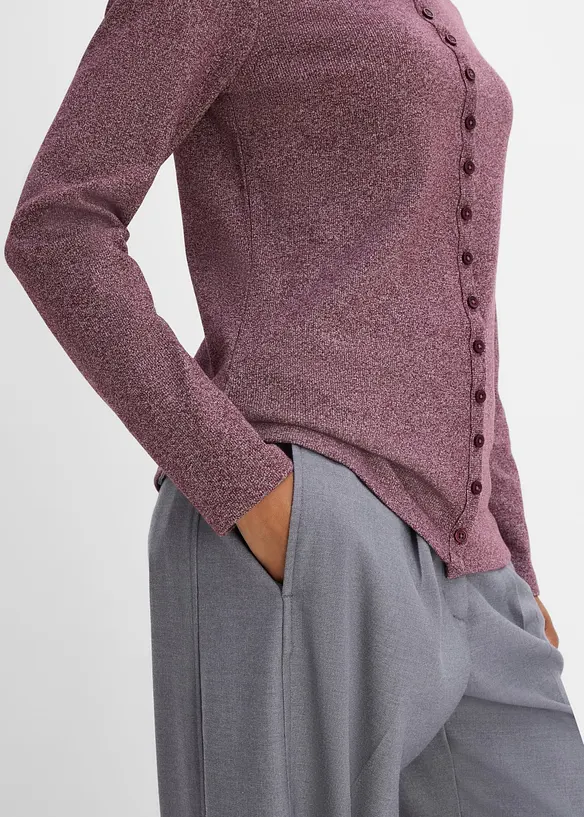 Langarmshirt mit Knopfleiste, bonprix