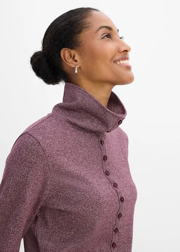 Langarmshirt mit Knopfleiste, bonprix