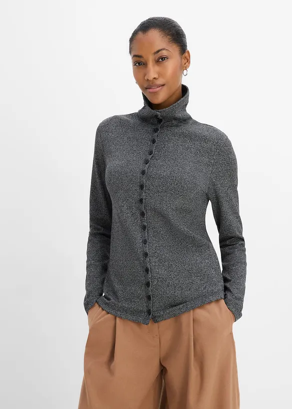 Langarmshirt mit Knopfleiste, bonprix