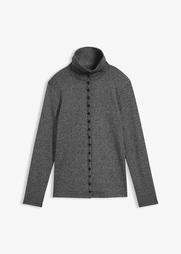 Langarmshirt mit Knopfleiste, bonprix