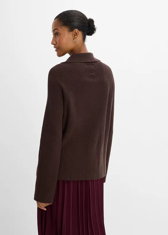 Grobstrick-Pullover mit Turtleneck, bonprix