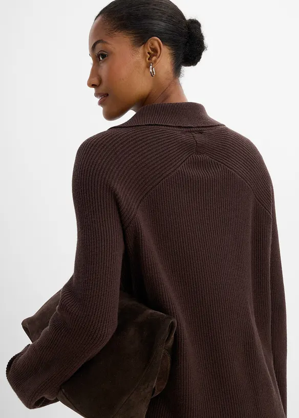 Grobstrick-Pullover mit Turtleneck, bonprix