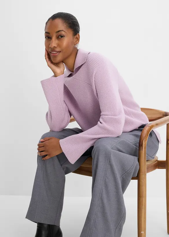 Grobstrick-Pullover mit Turtleneck, bonprix