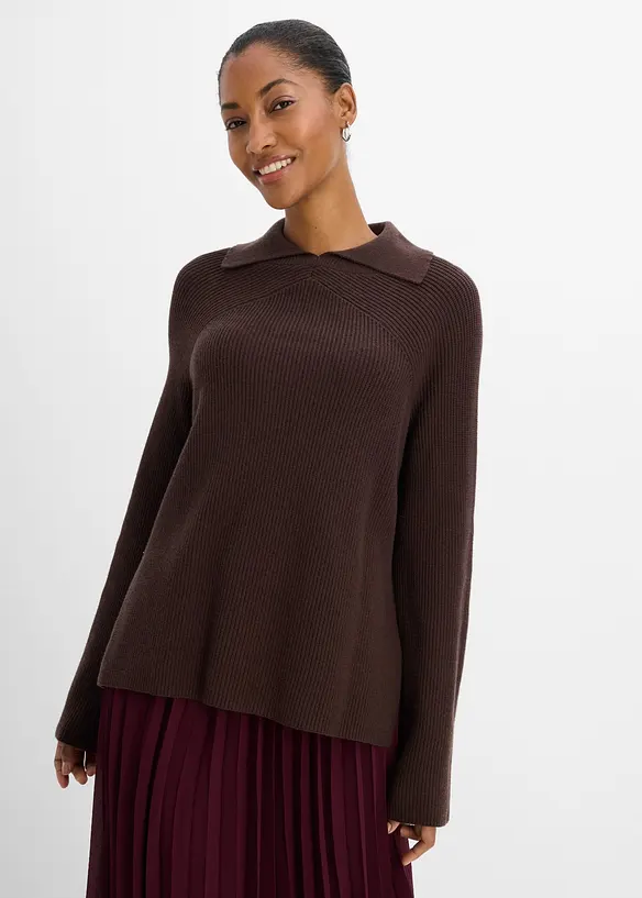 Grobstrick-Pullover mit Turtleneck, bonprix