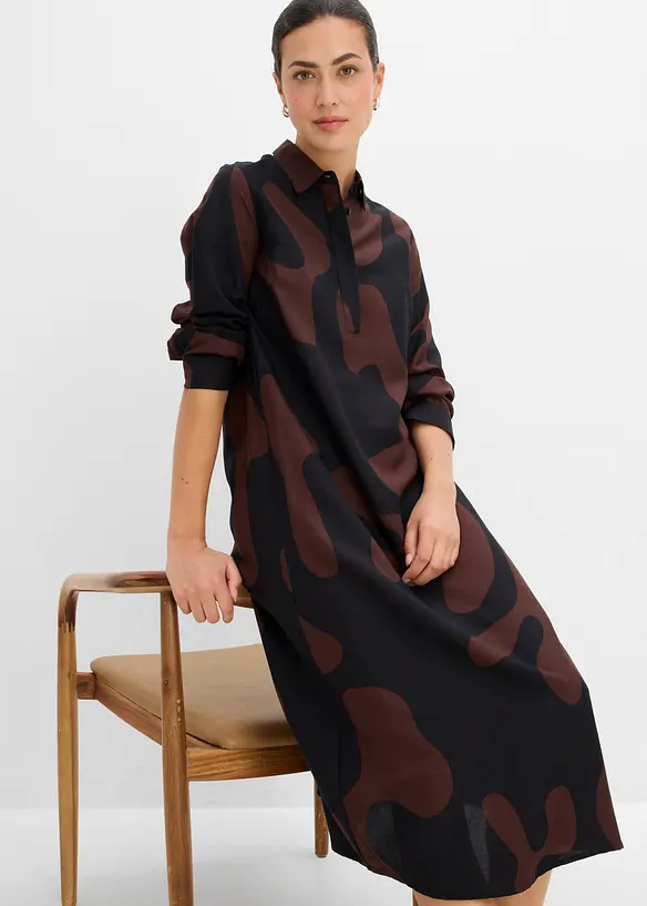 Blusenkleid aus feiner Viskose, bonprix