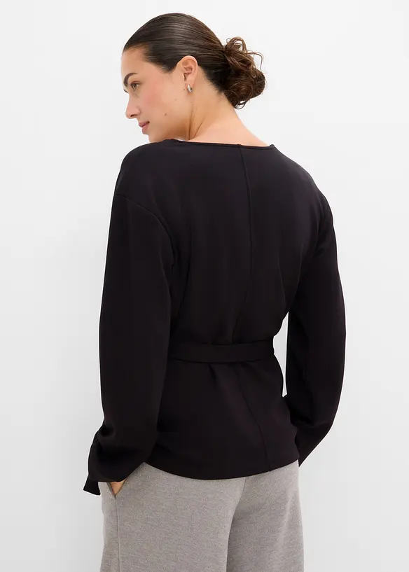 Wickelshirt aus feinem Viskose-Mix, bonprix