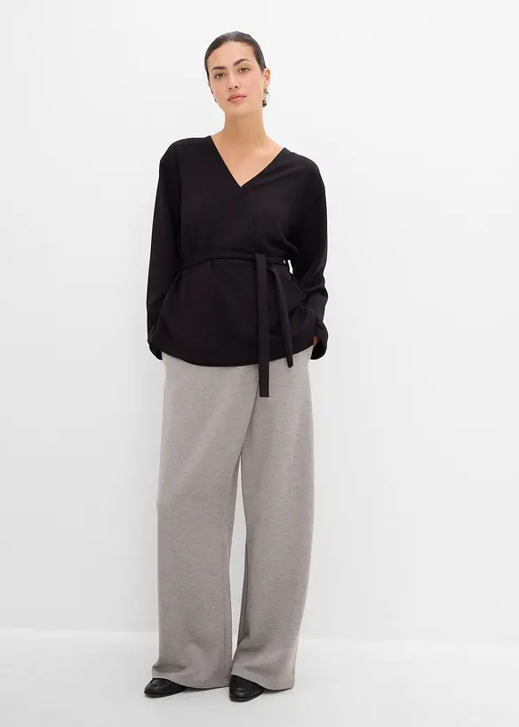 Wickelshirt aus feinem Viskose-Mix, bonprix