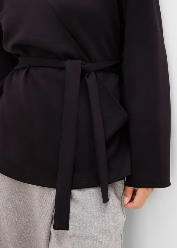 Wickelshirt aus feinem Viskose-Mix, bonprix