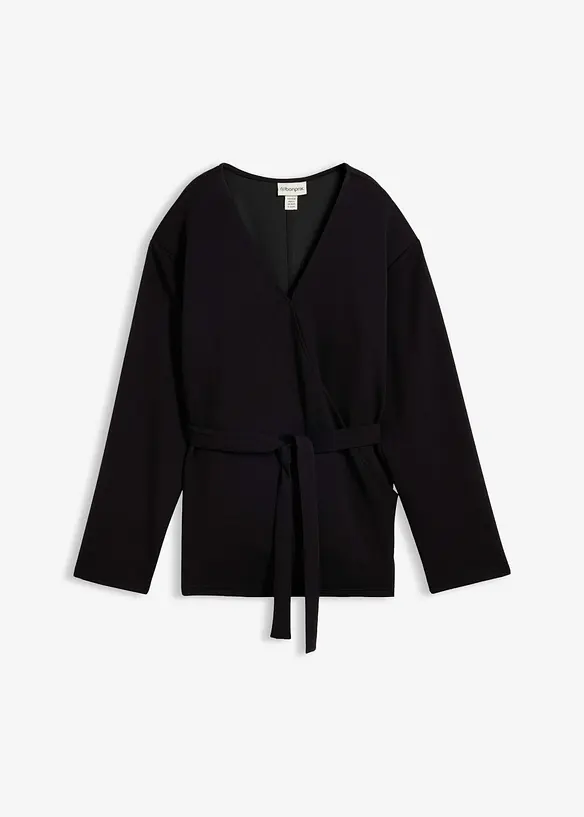 Wickelshirt aus feinem Viskose-Mix, bonprix