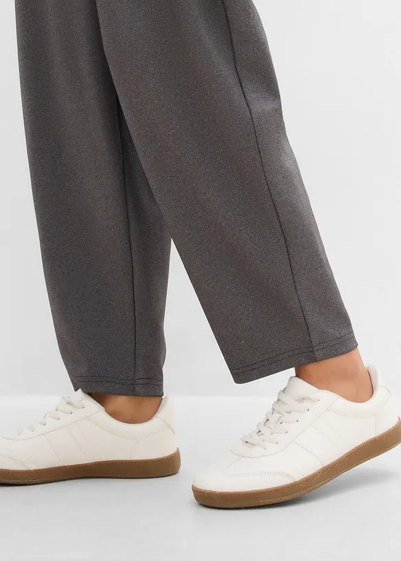 Pantalon Barrel en mati&egrave;re n&eacute;opr&egrave;ne douce, bonprix