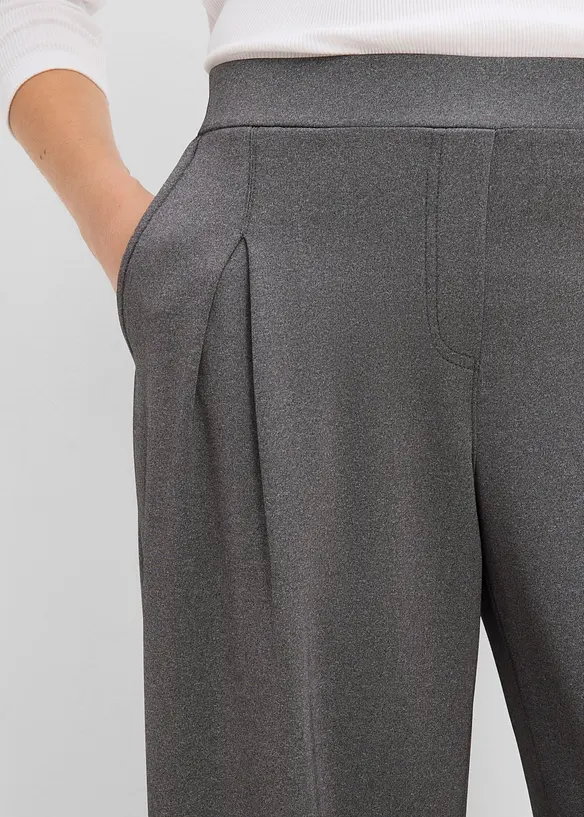 Pantalon Barrel en mati&egrave;re n&eacute;opr&egrave;ne douce, bonprix
