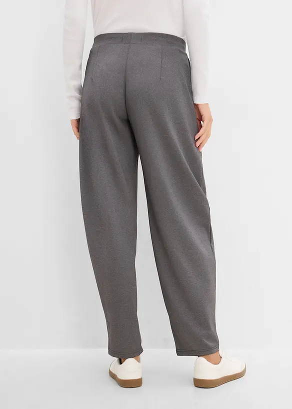 Pantalon Barrel en mati&egrave;re n&eacute;opr&egrave;ne douce, bonprix