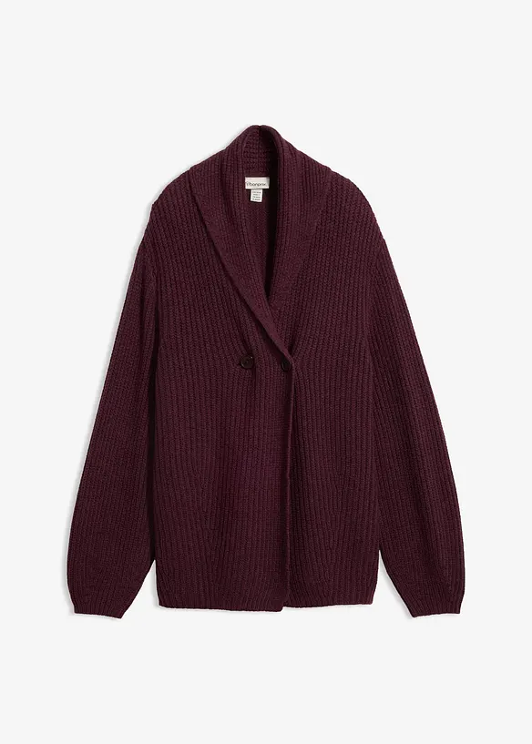 Grobstrickjacke mit Umlegekragen, bonprix